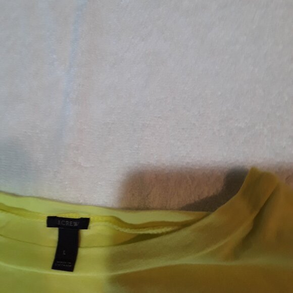 J Crew teeshirt -  bright yellow, tie waist - beautiful and fun - Picture 3 of 9